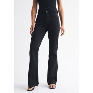 Abercrombie Black High Rise Flare Jeans Stretch Size 29/8